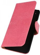 Devil Booktype Wallet Case Hoesjes voor HTC One M9 Roze