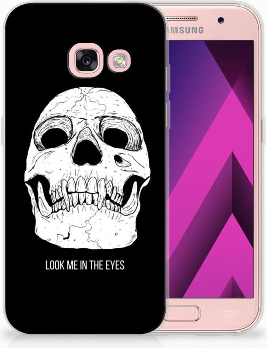 Back Cover voor Silicone Back Case Samsung Galaxy A3 2017 Skull Eyes