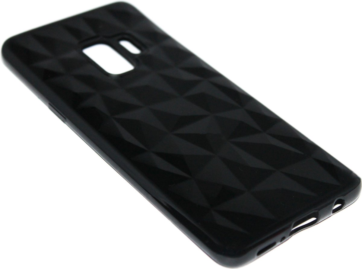 ADEL Siliconen Back Cover Hoesje Geschikt voor Samsung Galaxy S9 Plus - Diamanten Zwart