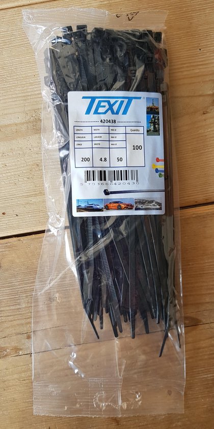 Texit Bundelband – 100 stuks – Breedte 4.8 mm – Lengte 200 mm