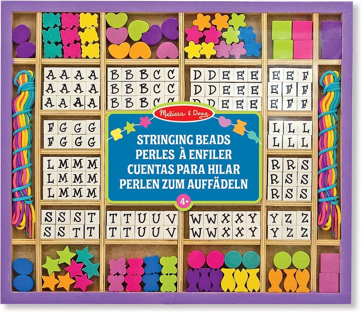 Melissa & Doug Houten Rijgkralen Knutselset - 200 kralen