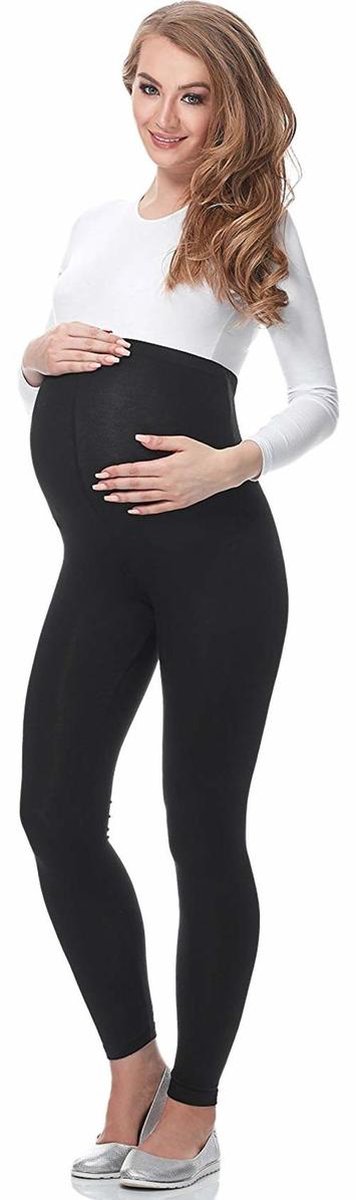 Be Mammy BE - Leggings - 02 Dames Zwangerschapsleggings - Lang - Viscose - Elasthan - Zwart — afbeelding 4