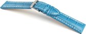 Horlogeband Kalimat WN Turquoise - Leer - 24mm