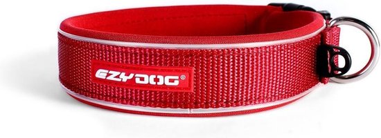 EzyDog Neo Classic Hondenhalsband - Halsband voor Honden - 30-33cm - Rood - Ezydog