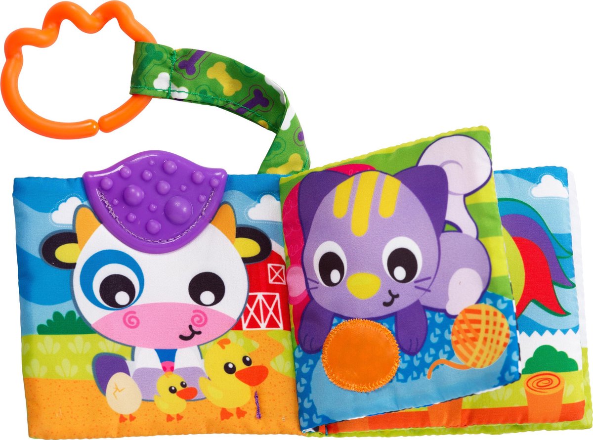 Playgro Activiteitenboekje Boederijdieren - Bijtboekje - Bijtprofiel - Pieper - Baby boek -baby boekje 0-6 maanden - Bijtring - baby boekje met geluid — afbeelding 11