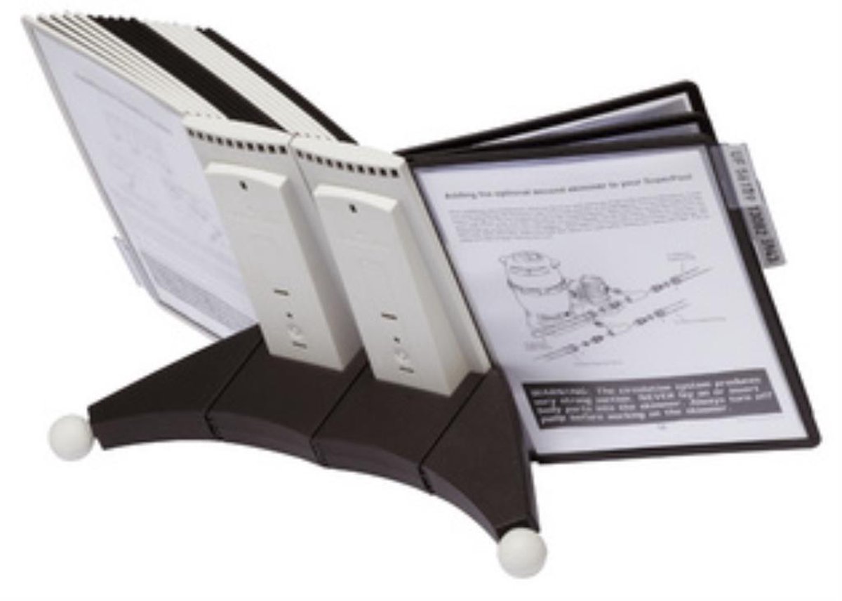 Durable Zichtpaneelhouder Sherpa® Display Inclusief 20 zichtpanelen, grijs/zwart