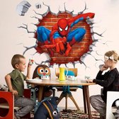 Muursticker Spiderman uit muur | kinderkamer - jongenskamer | cartoons - film