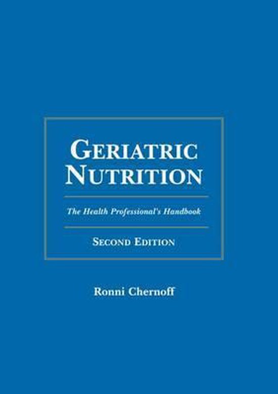 bol com Geriatric Nutrition Ronni Chernoff 9780763731625 Boeken