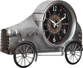 Wandklok Oldtimer patroon - 37x8x25cm - meerkleurig - glas