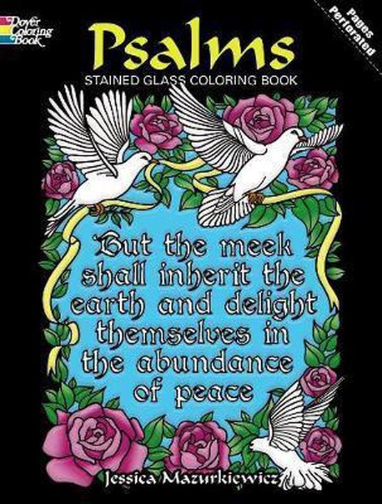 Psalms Stained Glass Coloring Book - cover