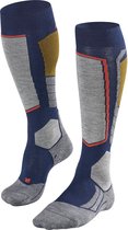 Falke SK2 Wintersportsokken - Maat 39-41 - Mannen - donker blauw/ grijs/ geel/ rood