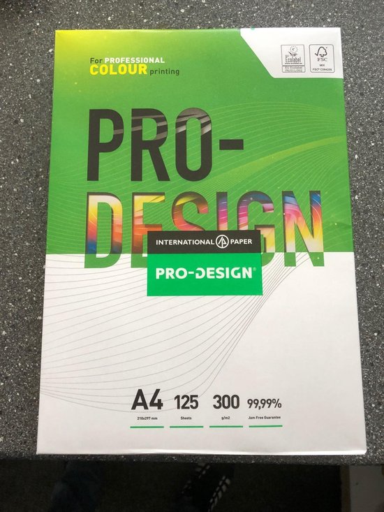 bol.com | Pro design A4 papier 125 vel 300 gram/m2