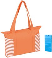 Strandtas Small Ceva Compact oranje - met koelelement