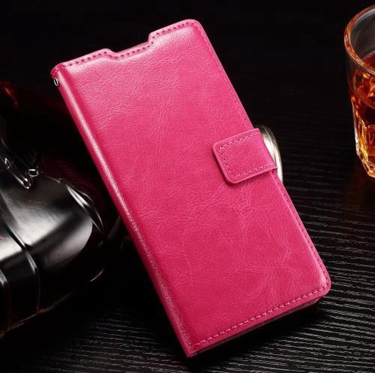 Cyclone cover wallet case hoesje Motorola Moto G4 / G4 Plus / G 4de generatie roze