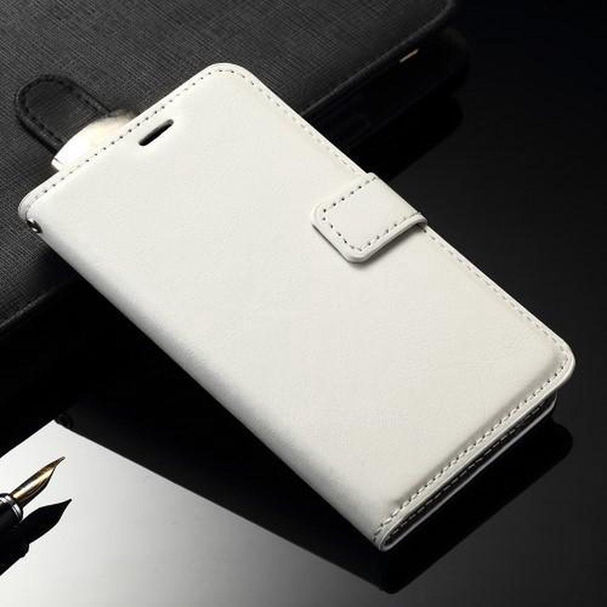 Cyclone wallet hoesje Geschikt voor: Samsung Galaxy J2 wit