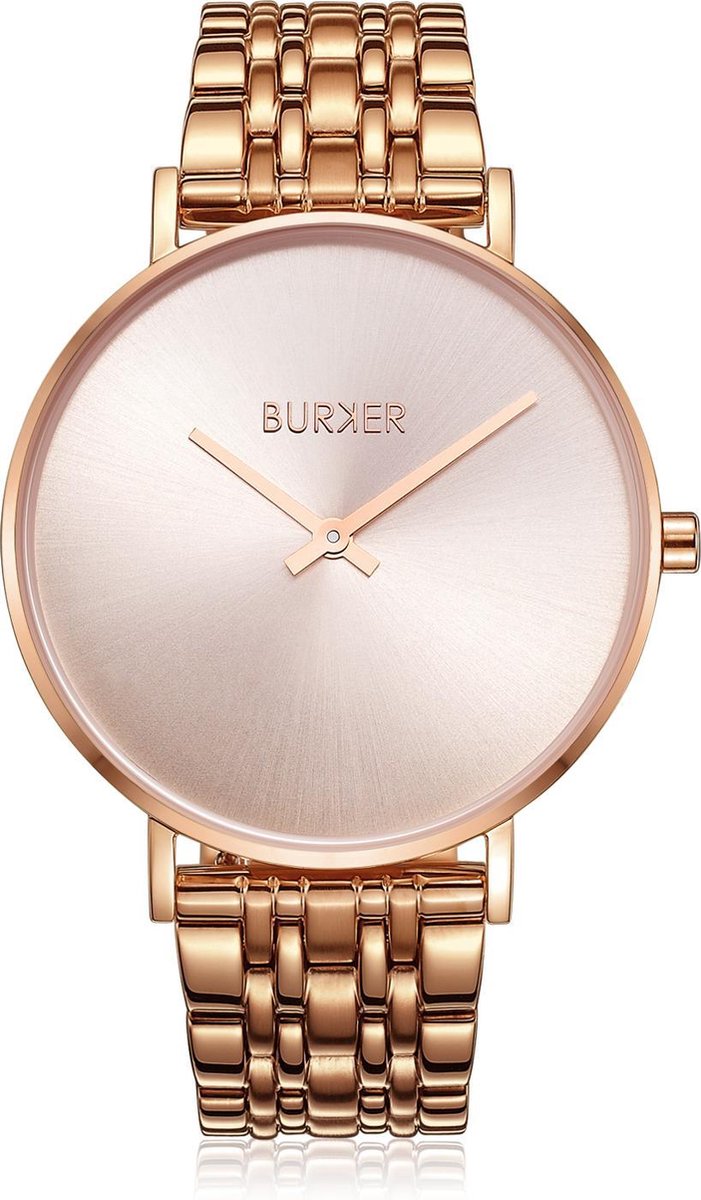 BURKER Julia Horloge Dames - Hexagon - Zilver Wit - Milanese Band - 28 mm