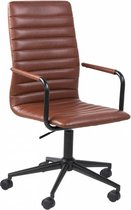 FYN Winslet - Chaise de bureau avec accoudoirs - Simili cuir Vintage Brown