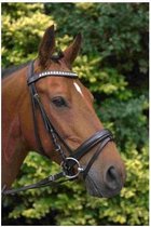 327 HB Hoofdstel Brick Chain - Zwart - Pony