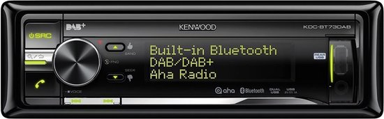 Kenwood KDC-BT73DAB - Autoradio enkel DIN - DAB+ - USB - CD - Bluetooth |  bol.