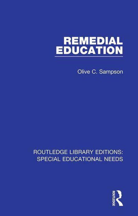 Routledge Library Editions: Special Educational Needs - Reme ... - cover
