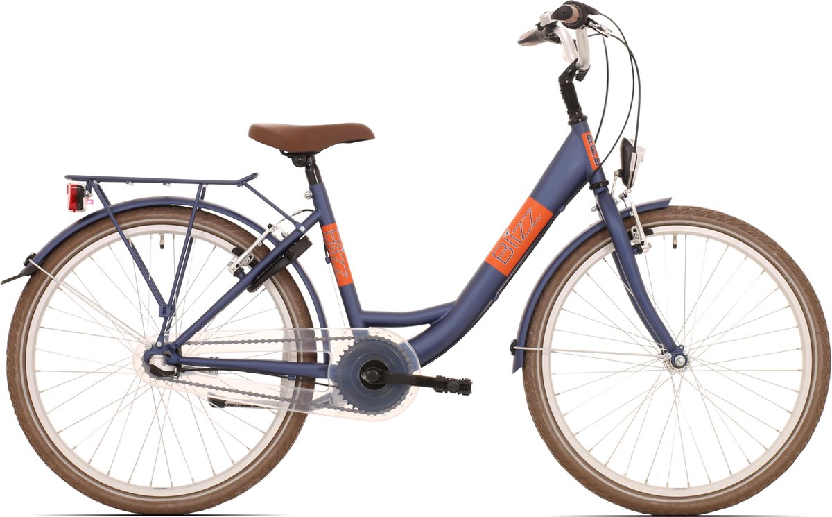 Kinderfiets Bike Fun Blizz meisjes 24 inch nexus 3 matt blauw -  GoedkopeFietsKopen