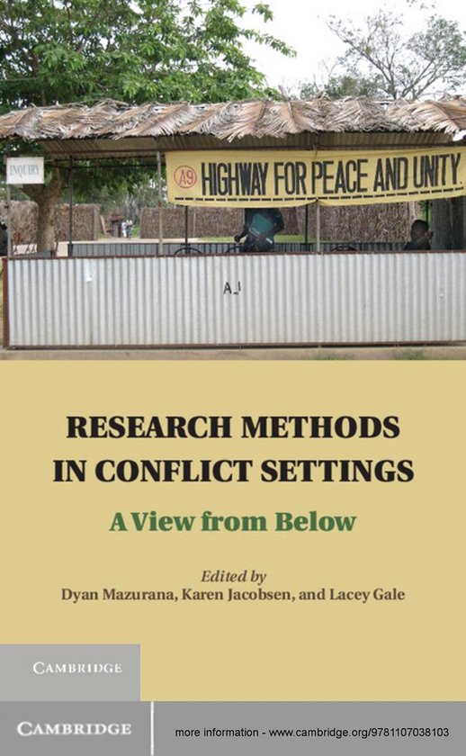 Research Methods in Conflict Settings - cover