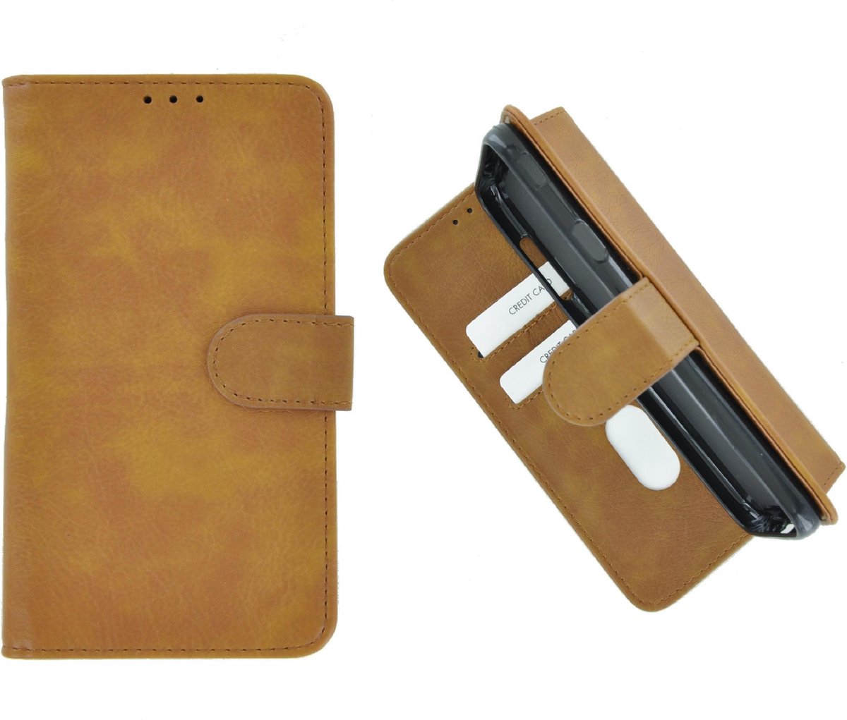 Pearlycase Hoes Wallet Book Case Bruin Geschikt voor Samsung Galaxy A30