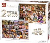 King 2 in 1 Puzzel 1000 Stukjes (68 x 49 cm) - Classic Collectie - Klassieke Legpuzzel