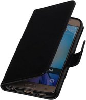 Zwart Smartphone TPU Booktype Samsung Galaxy A3 2016 Wallet Cover Hoesje