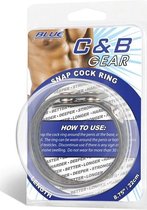 Blue Line Snap Cock Ring Black 8.75in
