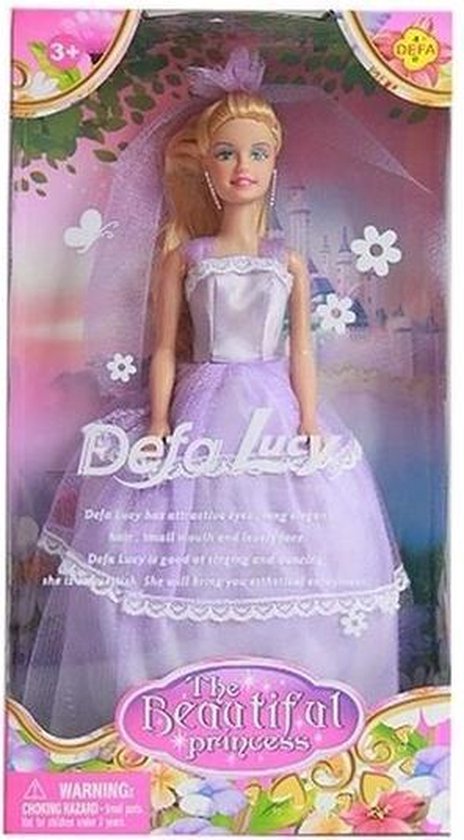 Mededogen Plakken token Pop Lucy prinses met lila jurk - Speelgoed pop met lila paarse  prinsessenjurk | bol.com
