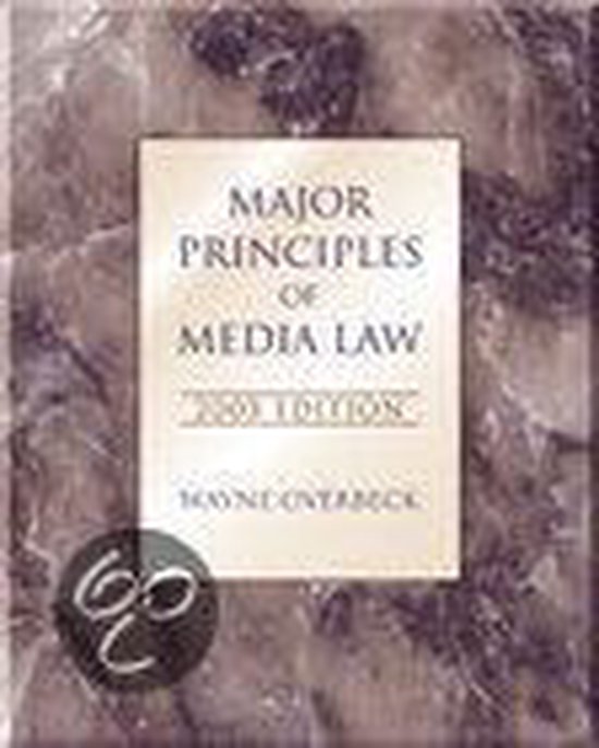 Major Principles of Media Law, Wayne Overbeck 9780534619114 Boeken
