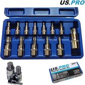 Torx doppenset 1/4" - 3/8" en 1/2" 13-delig