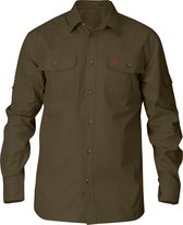 Fjallraven Singi Trekking Shirt - heren - blouse lange mouwen - M - bruin/groen