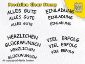 APST008 Precision clear stamps German Texts-2 - Nellie Snellen duitse teksten stempel