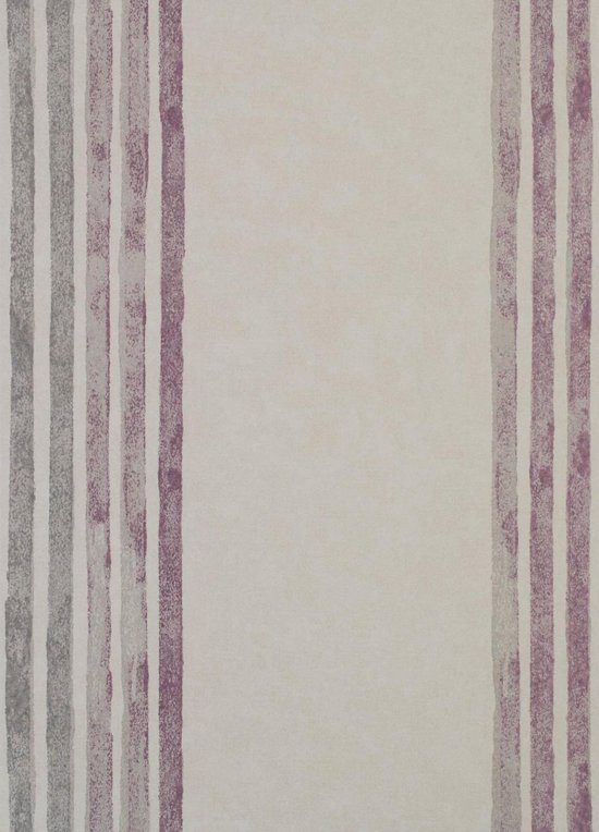 Sylvander streep grijs/lila behang (vliesbehang, paars) | bol.com