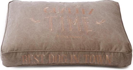 Rivièra Maison Dog Pillow Quality Time - Hondenkussen - Small -  Mauve/Grafiet | bol.com