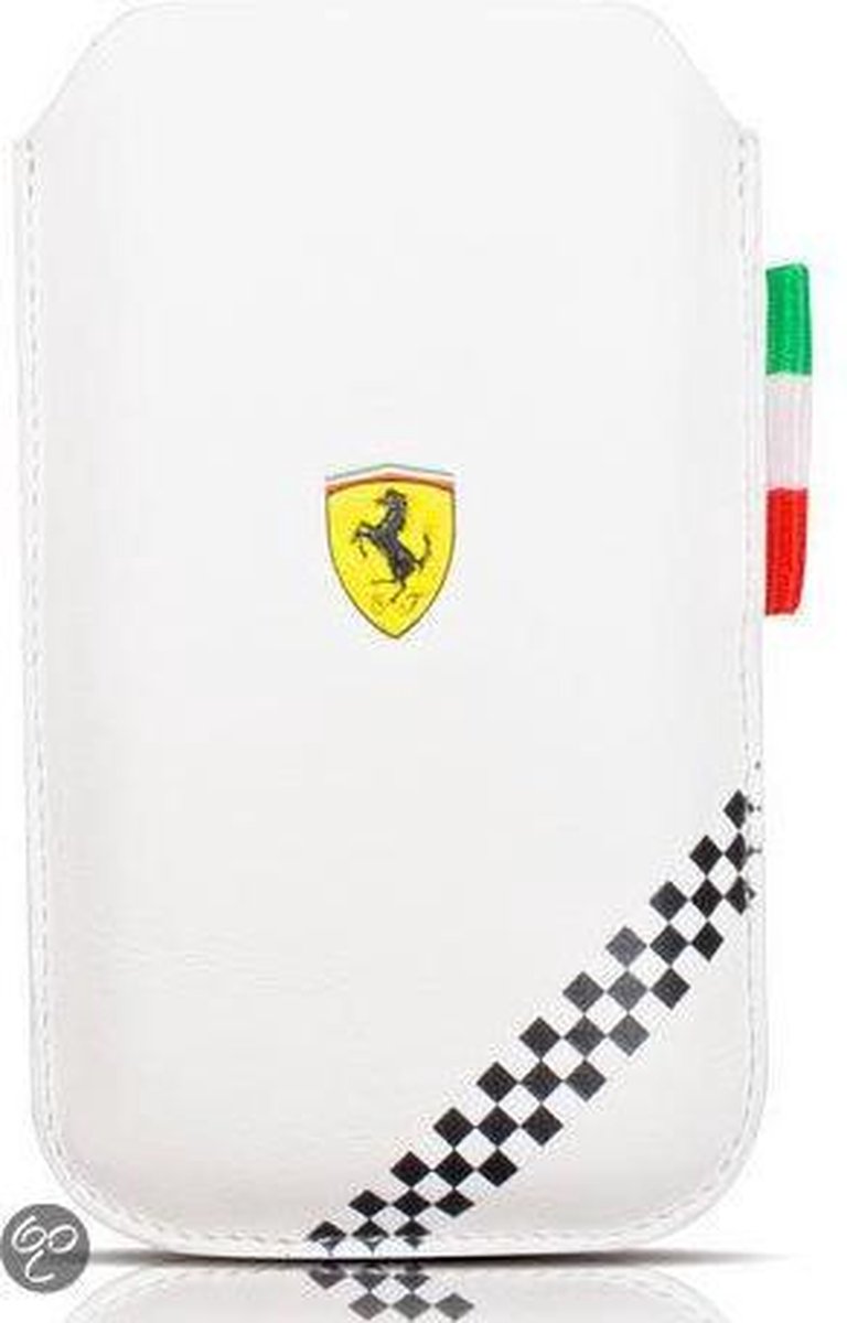 Ferrari FEFM051 tasje voor mobiele apparatuur maat M (iPhone 4/5/SE - Wit