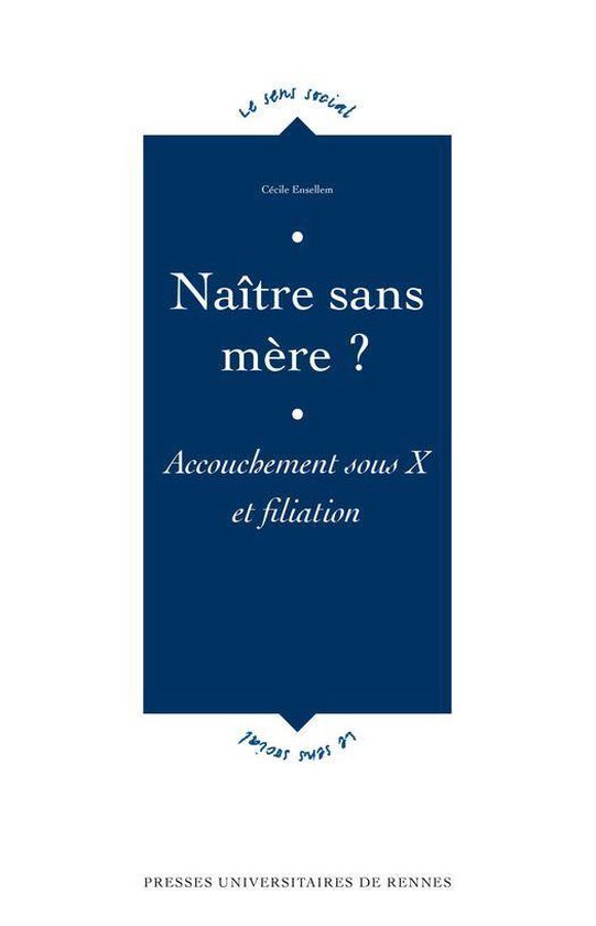 Le sens social - Naître sans mère ? - cover