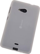 Microsoft Lumia 535 - TPU Hoesje Transparant Wit - Back Case Bumper Hoes Cover