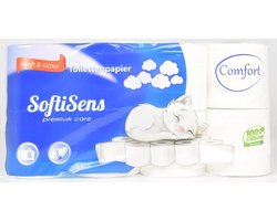 64 Rollen Toiletpapier Softisens - 3 laags - Voordeelverpakking