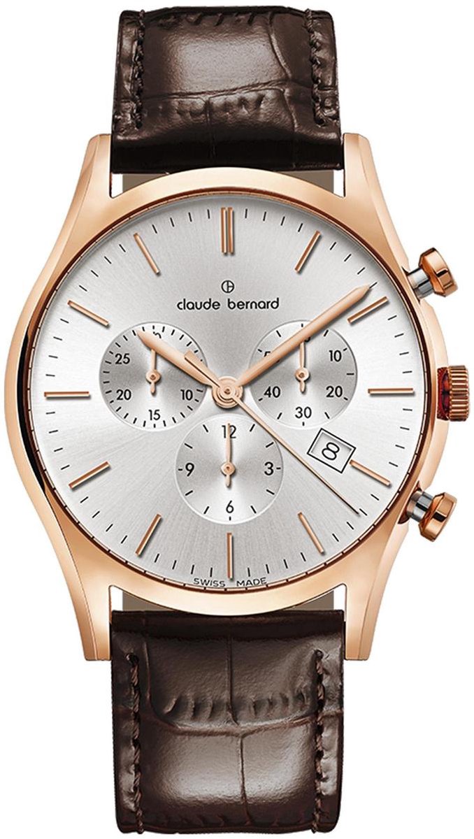 Claude bernard classic chronograph 10218 37R AIR Unisex Quartz horloge
