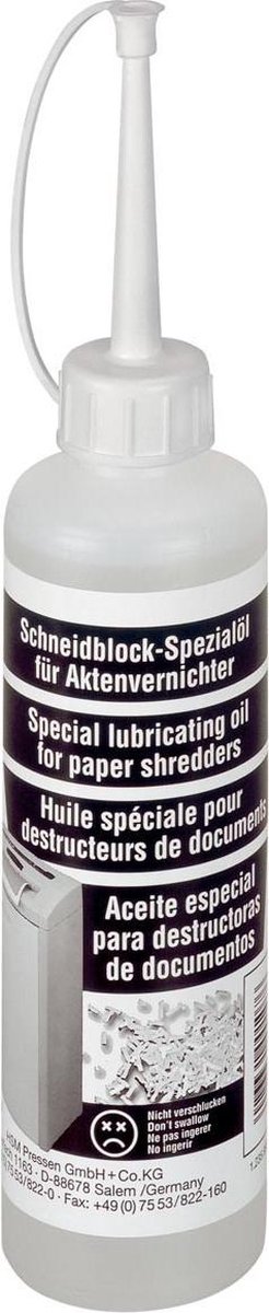 5x HSM snijwalsen olie, flacon van 250 ml