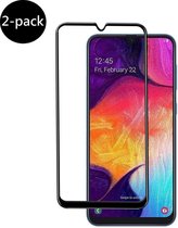 Samsung Galaxy A30 Screenprotector Tempered Glass Full Cover - 2 PACK
