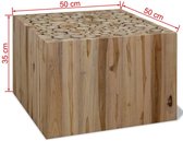 Salontafel 50x50x35 cm echt teakhout