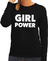 Girl Power tekst sweater zwart voor dames XL