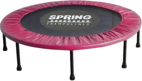 SPRING Mini Trampoline 120 cm - Black Edition - roze rand | bol.com