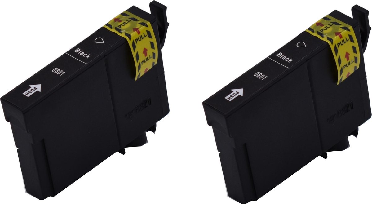 KATRIZ® huismerk inkt voor|Epson T0801|15ml | ( 2stuks) - Met chip