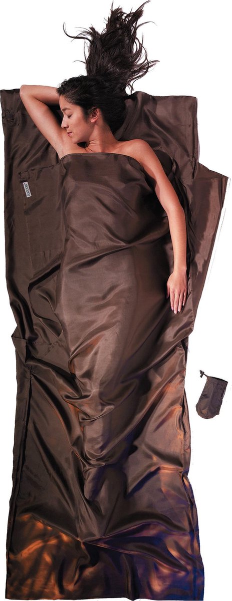 Cocoon TravelSheet inlet silk bruin