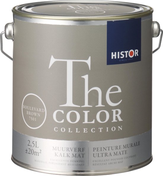 Histor The Color Collection Muurverf - 2,5 Liter - Boulevard Brown | bol.com